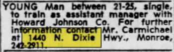 Howard Johnsons Motor Lodge (Econo Lodge, Economy Inn, Days Inn) - Jul 17 1965 Article